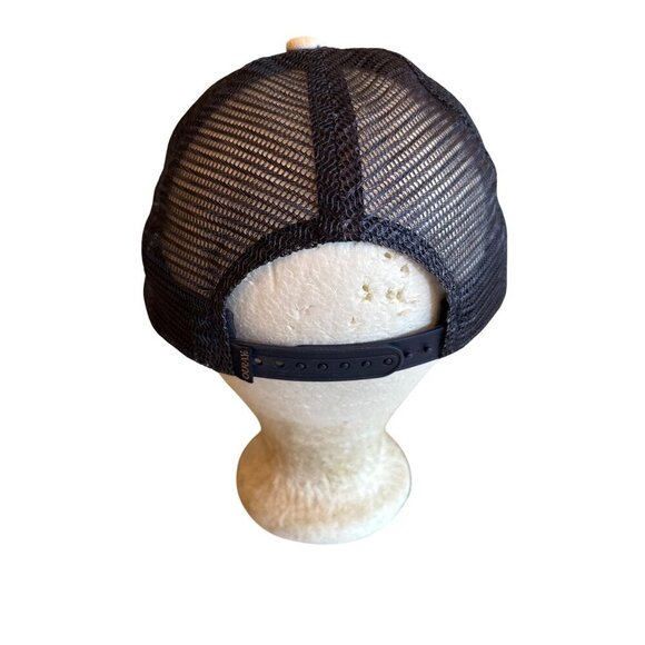 Ouray Sportswear Sanibel Island 1888 Trucker Hat Beige/Red Mesh Back Adjustable - Picture 3 of 7